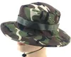 Cappello del secchio di cotone per gli uomini Fashion Military Camouflage Cappelli del pescatore del pescatore con il cappello della secchiella del secchiello del pescatore del nero largo Cappello da caccia del campeggio