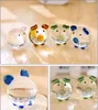 2 datorer Julkristallglas Animal Pig Arts, Crafts Gifts Miniature Figures Desk Bauble Ornament Mini Home Furniture Wedding Crafts Souvenirs