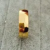 Hoge Poolse brede 8mm mannen bruiloft gouden ringen echte 22 k goud gevuld 316L titanium vinger ringen voor mannen Never Fading USA size 6-14