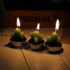 家の装飾の緑の植物の蝋燭の装飾品シミュレーション香りの蝋燭の工芸品創造的なサボテンかわいい鉢植えの植物の蝋燭の結婚式の装飾