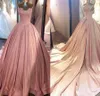 2019 Różowy Quinceanera Dress Princess Aplikacje Gorset Powrót Słodkie 16 Wieków Long Girls Prom Party Pagewant Suknia Plus Size Custom