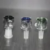 5mm Thick Colorful Glass Bowl with Honeycomb Screen Round For bong 14mm 18mm Female Male joint fit for bongs dab rig