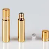 5ml UV Gold Silver Glass Roll na garrafa de perfume com bola de rolo de metal 5 CC Cosmético Rollo de rolo de óleo essencial LIN4528