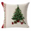 Christmas decoration Pillow Case Christmas Elk Cotton Linen Christmas tree Sofa Pillow CoverBedroom Cushion Cover Home Decorative Pillowcase