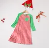 New Christmas Mother and Daughter Cloth Parent-child T shirt Mini dress Family Matching Outfit Long sleeve
