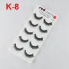 Red Cherry False Eyelashes 5 Pairs 18 Styles Long Thick Crisscross Black Natural Handmade Fake Eye Lashes Extension Eye Lash Make 8026915