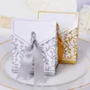 Altın Gümüş Kurdele Düğün Parti Hediye Şekeri Şeker Kağıt Kutusu Çerez Şeker hediye çanta Olay Parti Malzemeleri