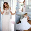 Modest 2018 Beach Bohemian Wedding Dresses Sheer Long Sleeve Lace Vestidos de Novia Side Split Summer Wedding Gowns Bridal Dress