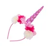 Children Girls Hairbands Hair Sticks DIY Glitter Unicorn Horn Headbands Girls Kids Easter Bonus Hair Bows Flower Party Baby Hair Accessories