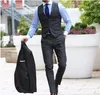 2017-2018 Homens Cheap Suit Noivo Smoking Groomsmen ternos formais Homens de negócios desgaste (jaqueta + calça + Vest) Wear Pieces Três casamento Bestman