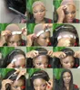 Beauté Afro crépus bouclés cheveux synthétiques sans colle dentelle avant perruque résistant à la chaleur pour les femmes noires #1 14-28 ''150% densité FZP77