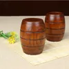 Houten vat gevormde biermok Crestive Wood Beer Cup Kip Bar Drinkware Wijnglas Draagbare Houten Tuimelaar