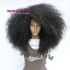 Premium Big Afro crépus bouclés perruque de cheveux synthétiques avant de lacet perruque bouclée devrait longueur crépus bouclés femme noire pleine dentelle avant perruques4408690