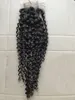 Indyjskie dziewicze włosy 2x6 Zamknięcie Kinky Curly Human Hair Top Zamknięcie naturalne kolor 2*6 Koronkowe zamknięcia z włosami dla niemowląt