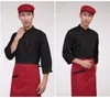 Homens Chef Camisa Avental Hotel Geral Uniforme Roupas Bolso Dupla-Breasts