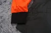 Colorblock Windbreaker Jacket Nylon Lätt svart/orange Slim Fit Sun Protective Wear Tryckt bokstäver på baksidan