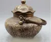10" China Chinese Bronze Three Belle 8 treasure Statue TeaPot Wine Pot Flagon