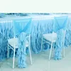 150pcs New Design CREAM COLOR Pre- tied Willow Chair Normal Banquet Chiavari Chair Sash With Freely Wedding Decoration