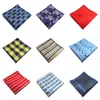 10st plaid silke näsdukar paisley mönster hanky män s affärer casual square fickor handkerchief bröllop hankies
