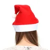 200 stks Rode Santa Claus Hoed Nonwoven Ultra Soft Pluche Kerst Cosplay Hoeden Decoratie Volwassenen Kinderfeest Parts