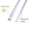 LED Tube 8FT Shop Light Fixture 120W Cooler Door Freezer Bulbs 2ft 4ft 5ft 6ft V Shape Integrated Lamps