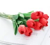 PU Tulips Искусственные Цветы Real Touch Artificales Para Decora Mini Tulip для дома Свадебные Украшения Цветы XB1