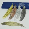 Real Image Wedding Mini Metal Gold Sliver Feather BookMarks 5 Style Wedding Supplies Book Marks Wedding Guest Gifts Support Mix Pls Remard