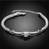 Clasp chain of female pagoda sterling silver plated bracelet ; Top sale fashion men and women 925 silver bracelet SPB382