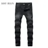 DANT BULUN Black Ripped Jeans Men Slim Skinny Holes Biker Jeans Destroyed Mens Designer Jogger Pants Hip Hop Street Trousers