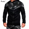 Mode Homme Patchwork Armée Camouflage Manteau Hip Hop Conception Hoodies Hommes Sweat Streetwear Casual Hommes Sportswear À Capuche Vêtements