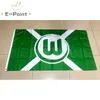 Drapeau de l'allemagne Deutschland (Bundesliga) VfL Wolfsburg, décoration suspendue, drapeau 3 pieds x 5 pieds (150cm x 90cm) pour la maison