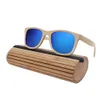2018 Gafas de sol de madera de bambú para hombre y mujer, gafas de bambú natural con revestimiento, lentes de protección UV 400 espejadas