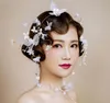 Coiffure de mariée, princesse féerique, ornement blanc, demoiselle d'honneur, cheveux, robe de mariée, ornement de cheveux