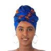 Nouveau foulard en tissu à la cire africaine foulard africain traditionnel Headtie foulard nigérian chapeaux dames Hijab Cap accessoires de cheveux