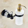 Liquid Soap Dispensers Luxury Gold Color Soap Dispenser Wall Mounted With Frosted Glass Container bottle Bathroom Products HK-38