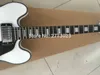 Alta qualidade e baixo do 335 guitarra elétrica jazz guitarra coração vazio corpo arqueado branco piano pintura magro whole7719938