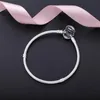 Authentieke 925 Sterling Zilveren Hart Bedels Armband Voor Pandora Europese Kralen Bangle Huwelijkscadeau Sieraden voor Vrouwen met Originele doos