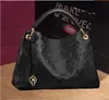 جديد جودة عالية أزياء بو الجلود حقائب النساء المصممين السود الشهيرة حمل حقائب الكتف مع حقيبة الغبار M40249