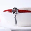 2018 primavera autentica reale 925 sterling argento non placcato cuore incantato nappa charms europei perline misura bracciale Pandora gioielli fai da te