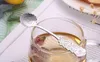8 stili Cucchiaio a forma di fiore in acciaio inossidabile Cucchiaio per mescolare il caffè Torta gelato Cucchiaio da dessert Cucchiaio con manico per fiori rosa Articoli per feste