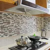 Adesivi murali 4 pezzi Decorazioni per la casa 3D Modello di piastrelle Cucina Backsplash Murale Decalcomanie12253