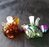 Groda Form Glas Vattenpipa Tillbehör Partihandel Glas Bongs Tillbehör Glas Vattenpipa Slumpmässig leverans av färger