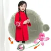 أطفال ملابس الفتيات فساتين الشتاء شيونغسام النمط الصيني ملابس سميكة دافئة 2019 السنة الجديدة الفتيات طويلة الأكمام فساتين الأميرة 2-7 سنوات