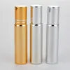 10 ml Gold/Silver Metal Aluminum Roll On Roller Bottle For Essential Oils UV Roll-on Glass Bottles LX1193