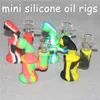 Mini-Silikon-Bubbler-Rig, Silikon-Rauchpfeife, Shisha-Bongs, Öl-Dab-Rigs mit Glasschüssel, Silikon-Handpfeifen