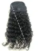 8A Afro Kinky Curl Queue de cheval Extensions de cheveux humains Naturel Noir Remy Pince à cheveux humains en queue de cheval 120 grammes Plus 5 cordon de couleur 5216131