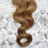 Tape In Onbehandeld Haar Extensions van echt haar 40 stuks Body Wave Huidinslaghaar 100g Tape In Geen Remy Lijm van echt haar