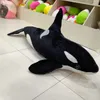 Dorimytrader Symulacja zwierząt Killer Whale Pluszowa Zabawka Duży Nadziewane Czarny Rekin Doll Dla Dzieci Dorośli Prezent 51 cali 130 cm DY60962