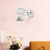 Ucuz Duvar Saati Duvardaki Saat Özgünlük Moda Teknolojisi Ayna Kız Ayna Çıkartmalar ClocksandWatches Duvar Çıkartmaları