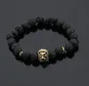 Bracelet tête de Lion en pierre volcanique, perles de méditation bouddha à la mode pour hommes, bijoux de déclaration, prière, livraison gratuite